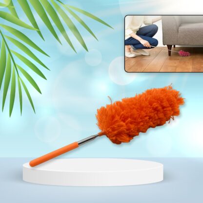 Adjustable Long Handle, Microfiber Duster for Cleaning, Microfiber Hand Duster Washable Microfiber Cleaning Tool Extendable Dusters for Cleaning Office, Car, Computer, Air Condition, Washable Duster - Image 4