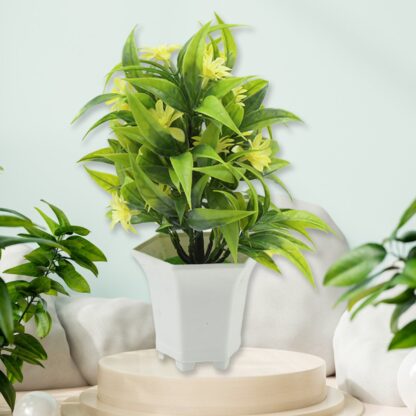 Wild Artificial Flower Plants with Cute Pot | Flower Plant for Home Office Decor | Tabletop and Desk Decoration | Artificial Flower for Balcony Indoor Decor, Plants for Living Room (1 Pc) - Image 5