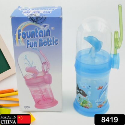 8419 Baby Drinking Cup with Straw and Lid Water Whale Spray Fountain Sippy Cup Bottles Childrens Pot, Toddler Tumbler Mug Spill Proof,Birthday Party Gift Drinking Cup (1 Pc) - Image 2