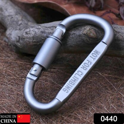 0440 Camping Equipment Aluminum Carabiner Hunting Survival Kit Lock Mountain Travel Accessories ( 1 pc ) - Image 2