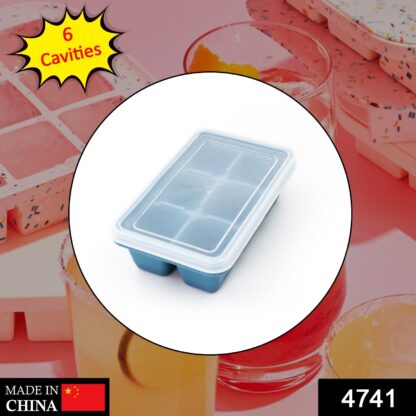 4741 6 Grid Silicone Ice Tray used in all kinds of places like household kitchens for making ice from water and various things and all. - Image 2