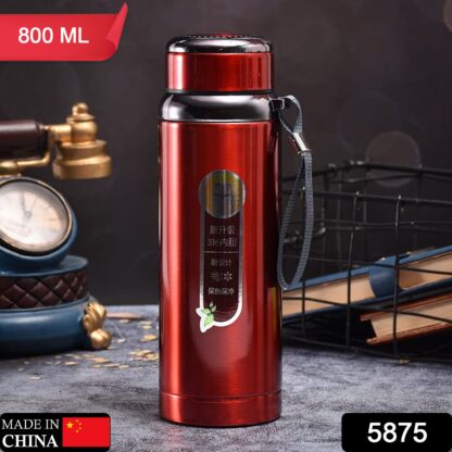 5875 800ml Stainless Steel Water Bottle for Men Women Kids | Thermos Flask | Reusable Leak-Proof Thermos steel for Home Office Gym Fridge Travelling