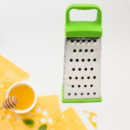 Miracle 5 In 1 Multifunctional Stainless Steel, Cheese Grater With Handle Stainless Steel Material Food Grater For Carrot, Cheese, Panner, Lemon or orange Peel and other Vegetable & Fruit   - Image 6