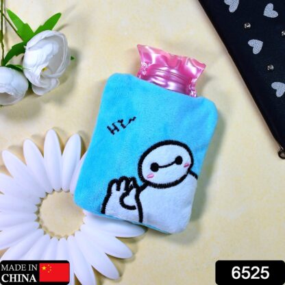 6525 Blue Baymax small Hot Water Bag with Cover for Pain Relief, Neck, Shoulder Pain and Hand, Feet Warmer, Menstrual Cramps. - Image 2