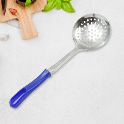 Colander Spoon, Non Slip Hand Polished Thickened Hot Pot Spoon for Kitchen for Restaurant, Stainless Steel Cooking Colander Skimmer Slotted Spoon Kitchen Strainer Ladle with Long Handle for Kitchen Cooking Baking (35 Cm & 34Cm) - Image 6