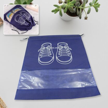 Beach Bag Shoes Storage Bag Closet Organizer Non-woven Travel Portable Bag Waterproof Pocket Clothing Classified Hanging Bag shoe bag luggage travel Portable Shoe Pouch Non Woven Transparent Window (1 Pc ) - Image 14