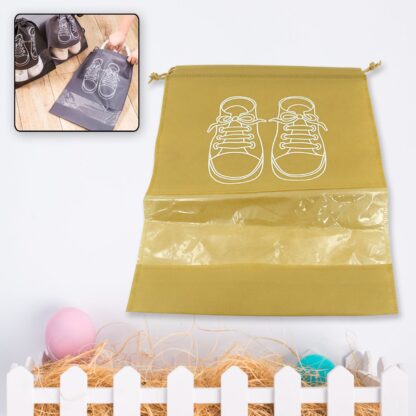 Beach Bag Shoes Storage Bag Closet Organizer Non-woven Travel Portable Bag Waterproof Pocket Clothing Classified Hanging Bag shoe bag luggage travel Portable Shoe Pouch Non Woven Transparent Window (1 Pc ) - Image 5