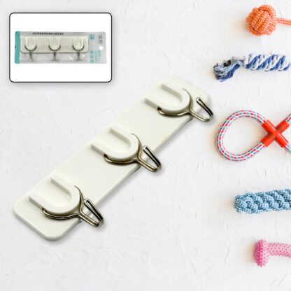 Multipurpose Strong Hook Self-Adhesive hooks for wall Heavy Plastic Hook, Sticky Hook Household For Home, Decorative Hooks, Bathroom & All Type Wall Use Hook, Suitable for Bathroom, Kitchen, Office 3 Hook (1 Pc)