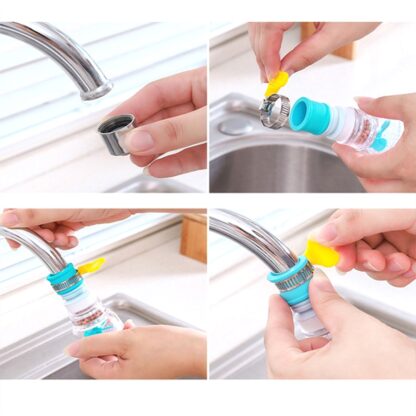 0208 360 Degree Water Saving Faucet Expandable Water Valve Splash Regulator - Image 5