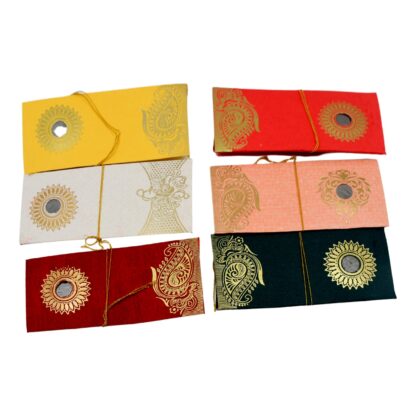 7652 Wedding Gift Envelopes pack of 10 pcs with Coin Money Cash Gift Cover Shagun Birthday Marriage, Baby Shower, Anniversary, Money Envelope Lifafa Envelope Multicolor Premium Envelope (10 Pcs Set) - Image 4