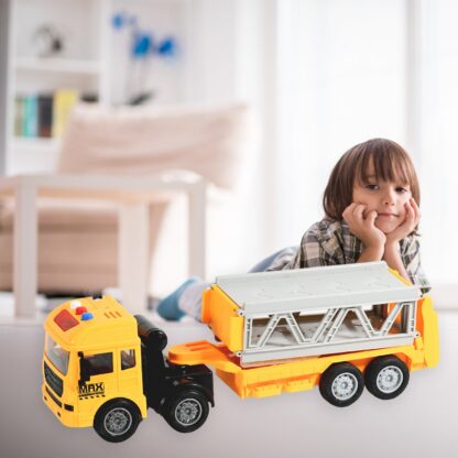 Realistic Long-Haul Toy Vehicle Transport Playset with Lights and Sound - Image 2