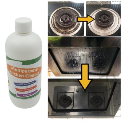 0310 Kitchen Cleaner Spray Oil & Grease Stain Remover Stove & Chimney Cleaner Spray Non-Flammable Nontoxic Magic Degreaser Spray for Kitchen Gas Stove Cleaning Spray (Approx 500ML) - Image 6