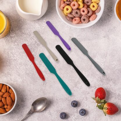 Dough Scraper Silicone Cake Spatula Non-Stick Butter Scraper Cake Mixer Ice Cream Scraper Kitchen Pastry Baking Supplies Spatula Silicone (6 Pcs Set / 25 CM) - Image 3