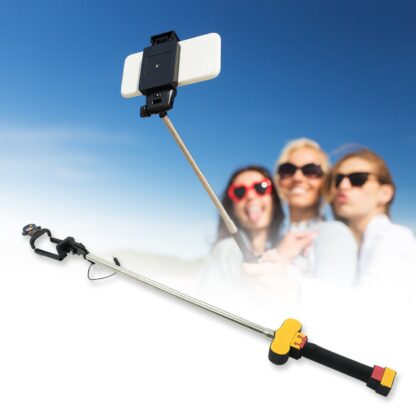 0330 Selfie Sticks Box with Aux Wire for All Smart Phones, Extendable Self Portrait Selfie Stick (1 Pc ) - Image 3