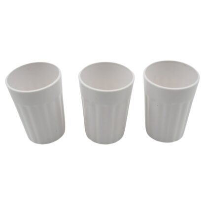 5719 Small Plastic Coffee / Tea Cups Reusable Plastic Cup Mug Lightweight Microwavable Dishwasher Safe Unbreakable Camping Coffee Mugs for Tea Milk Water Juice Tea (3 Pcs Set) - Image 4