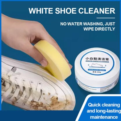 17733 Stain Remover Cleansing Cream for Shoe Polish Sneaker Cleaning Kit Shoe Eraser Stain Remover White Rubber Sole Shoe Cleaner White Shoe Cleaning Cream Stain Remover (260 Gm) - Image 3