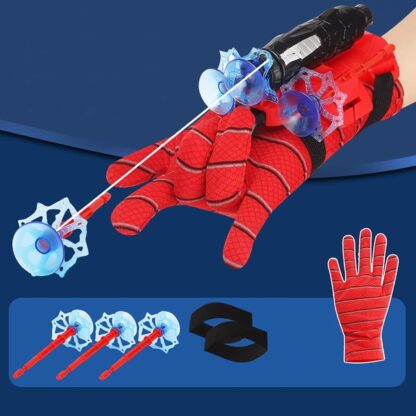 Web Shooter Toy for Kids Fans, Launcher Wrist Gloves Toys For Kids, Boys Superhero Gloves Role-Play Toy Cosplay, Sticky Wall Soft Bomb Funny Children's Educational Toys - Image 2