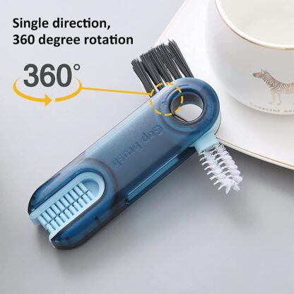 12687 3in1 Multifunctional Cleaning Brush, Bottle Cleaning Brush, Cup Cleaner Brush, for Bottle Cup Cover Lid Home Kitchen Cleaning Tool (1 Pc) - Image 3