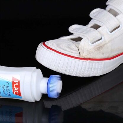 17734 White Shoe Brightener with Removal of Dirt and Whitening Function White Shoes Cleaner with Brush Head for Dirty Shoe Polish Natural Waxes (75 ML) - Image 6