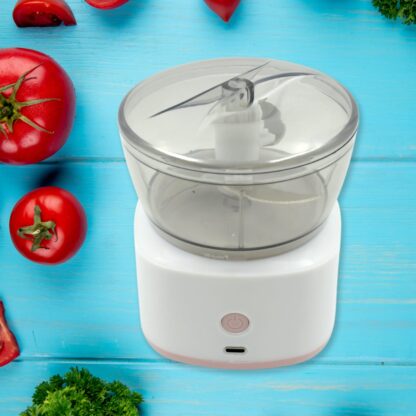 Portable Mini Food Processor Chopper Electric Veggie Chopper 3 Blades With Charching Cable Type C, Vegetable Chopper, Garlic Chopper Food Grinder for Chopping Ginger, Pepper Chili, Onion, Fruit, Meat - Image 3