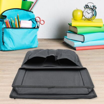 8164 Sofa Arm Rest Hanging Storage Bag, Storage Bag for Sofa Ideal for Sorting Magazines iPad Books (Black) - Image 6