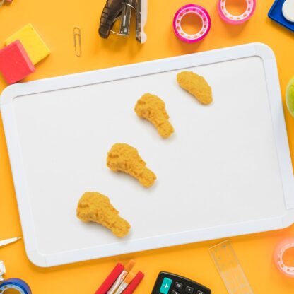 4341 Cute Erasers, Pencil Eraser, Chicken Wings Chicken Legs Eraser Student School Supplies Gifts Chicken Rubber Drawing Small Eraser Office Accessory Fun Back to School Supplies Gifts Party Favor for Kids Adults Students (8 Pcs Set) - Image 3