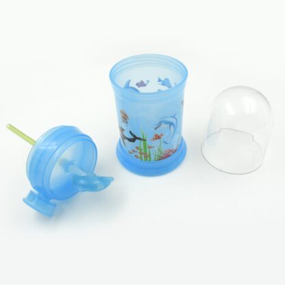 8419 Baby Drinking Cup with Straw and Lid Water Whale Spray Fountain Sippy Cup Bottles Childrens Pot, Toddler Tumbler Mug Spill Proof,Birthday Party Gift Drinking Cup (1 Pc) - Image 8