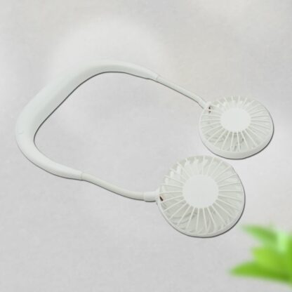 0896 Portable Fan USB Rechargeable Mini Hand Free Personal Fan Adjustable Speed Wearable Neckband Fan for Camping Traveling Office Room Outdoor (1 Pc ) - Image 6