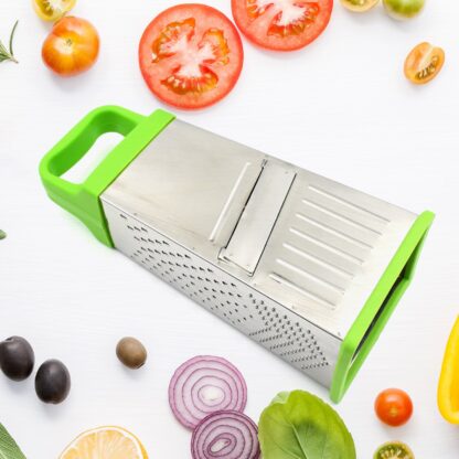 Miracle 5 In 1 Multifunctional Stainless Steel, Cheese Grater With Handle Stainless Steel Material Food Grater For Carrot, Cheese, Panner, Lemon or orange Peel and other Vegetable & Fruit   - Image 3