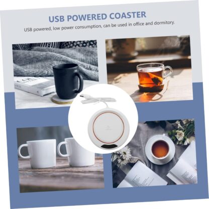 5576 USB Warm Coaster Heated Coffee Mug Portable Office Desk Portable Cup, Heater Coffee Mug Warmer Electric Cup Warmer (1 Pc) - Image 3