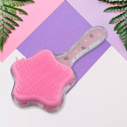 12572 Cartoon Hair Brush Massage Shower Comb Blur Wet Salon Hair Brushes Hair Styling Tools, Glitter Comb, Soft & Smooth Brush, Mermaid Brush For Kids Return Gifts For Kids (1 Pc ) - Image 5