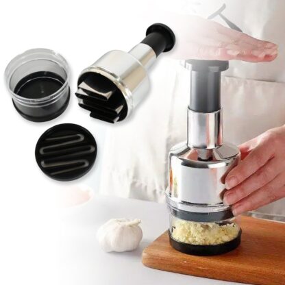 8189 Food Cutter, Multifunctional Stainless Steel Blade Onion Cutter Food Vegetable Cutting Tool Home Kitchen Accessory, Vegetable Onions Garlic Nuts Salads Hand Chopper Kitchen - Image 5