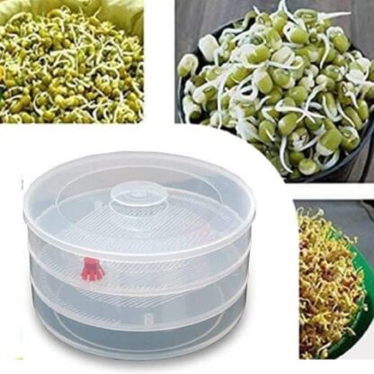 5580 Miracle Plastic Healthy Hygienic Sprout Maker with 3 Compartments for Home, Kitchen (1 Pc) - Image 3