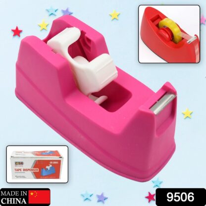 9506 Plastic Tape Dispenser Cutter for Home Office use, Tape Dispenser for Stationary, Tape Cutter Packaging Tape (1 pc / 631 Gm) - Image 2