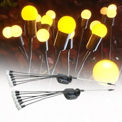 9129 Solar Garden Lights, Solar - Powered Firefly Lamp, New Upgraded Solar Firefly Lights Outdoor Waterproof, Solar Outdoor Decorative Lights for Yard Gardening Patio Backyard Pathway Décor (2 PCS Set 12 LED (Warm Light)) - Image 4