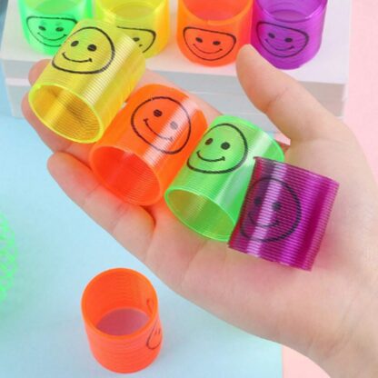 17745 Multicolor Magic Smiley Spring, Spring Toys, Slinky, Slinky Spring Toy, Toy for Kids for Birthdays, Compact and Portable Easy to Carry (12 Pcs Set) - Image 3