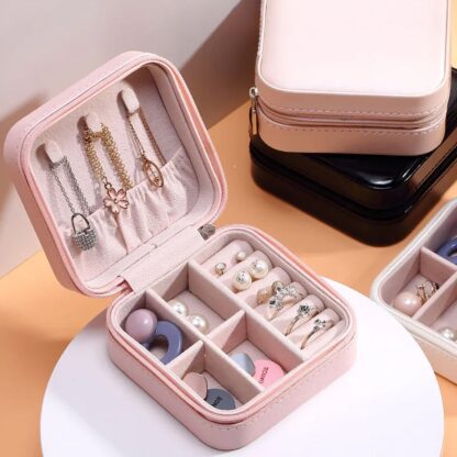 Mini PU Leather jewellery Box for Travel & Storage - Image 3