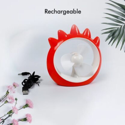 MINI DESKTOP FAN RECHARGEABLE TABLE FAN HANDHELD FAN USB FAN DESK FAN COOLING FAN FOR HOME , OFFICE , CAR, & MULTI USE FAN (Battery Not Include) - Image 3