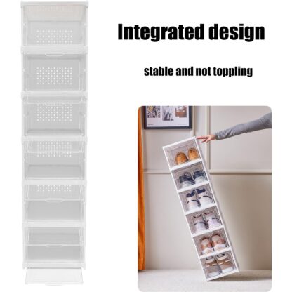 Stackable Multifunctional Storage, for Clothes Foldable Drawer Shelf Basket Utility Cart Rack Storage Organizer Cart for Kitchen, Pantry Closet, Bedroom, Bathroom, Laundry (2, 3, 4, 5, 6 / Layer 1 Pc) - Image 10