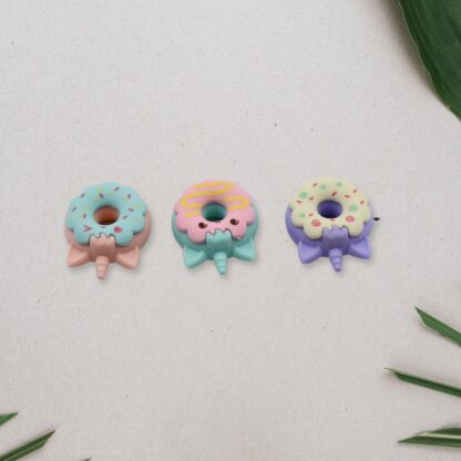 4573 Tree Small Sized Cartoon Themed Non-Toxic Donut Erasers, School Stationery | for Kids - Boys & Girls | Birthday Gift |Return Gift (3pc Set) - Image 3