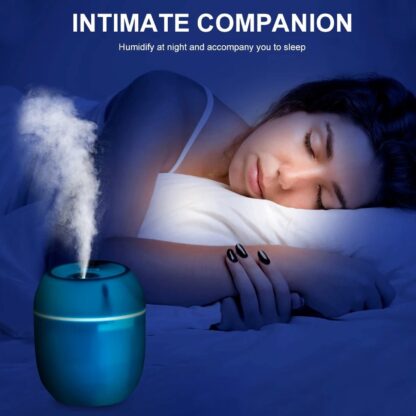 6785 Portable Lighting Mini Humidifier, USB Personal Desktop Air Humidifier for Baby Bedroom Travel Office Home with Light, Cool Mist Humidifier, Essential Oil Diffusers, Cool Mist Humidifiers (250 ML) - Image 3