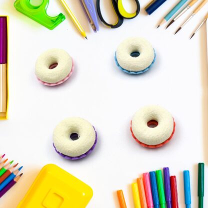 Cone /Donut/ Lolipop/ Ice cream /Eraser for Girls & Boys /Eraser for School B'Day Return Gift Party Doughnut Lollipop Ice Cream Theme Shape Erasers Pencils Set for Kids Educational Stationary kit, School Supplies (1 Set 4 Pc) - Image 5