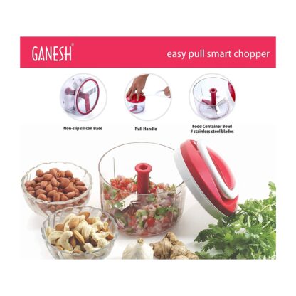 8115 Ganesh Chopper Vegetable Cutter, Red (650 ml) - Image 5