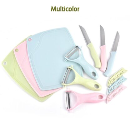 5207 Plastic Kitchen Peeler - Green & Classic Stainless Steel 3-Piece Knife Set Combo - Image 8