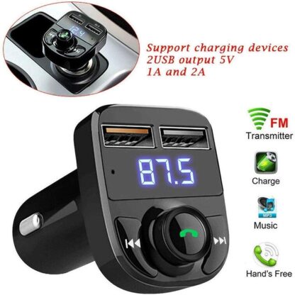 8533 CAR-X8 Bluetooth FM Transmitter Kit for Hands-Free Call Receiver / Music Player / Call Receiver / Fast Mobile Charger Ports for All Smartphones with 3.1A Quick Charge Dual USB Car Charger - Image 5