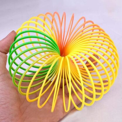 Rainbow Spring, Rainbow Spring Toys, Slinky, Slinky Spring Toy, Toy for Kids, for Kids Adults of All Age Group, for Birthdays, Compact and Portable Easy to Carry (1 Pc) - Image 5