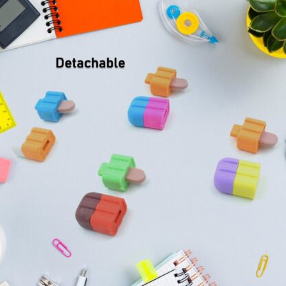 4349 Ice cream Shape Eraser for Girls & Boys 3D Eraser for School B'Day Return Gift Ice Cream Theme Shape Erasers Pencils Set for Kids Educational Stationary kit, School Supplies (1 Set 4 Pc) - Image 5