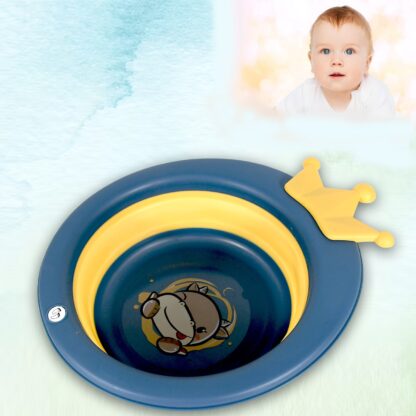 17514 Cartoon Shape Wash Basin, Space Saving Multi Function Foldable Baby Wash basin Easy Clean Lightweight Thicken for Washing Face for Home (33x31 Cm / 1 pc) - Image 3