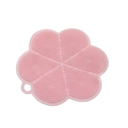 7215 Multifunction Silicone Sponge Dish Washing Kitchen Scrubber, Dishwashing Brush Silicone Kitchen Brush Flower Shape Cleaning Brushes for Home Restaurant Easy Cleaning Tool Heat-Resistant Mat Kitchen Home Gadgets (1 Pc) - Image 4