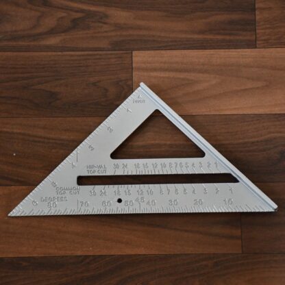 Double Side Scale Triangle Measurement Hand Tool, 45 Degree Triangle Ruler, Home for Industry, Aluminum Alloy Rafter Square 7-Inch Length - Image 6